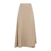 Totême Beige Tie-waist Wrap Skirt In Beige