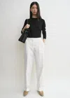 Totême Slanted Pocket Trousers White In White
