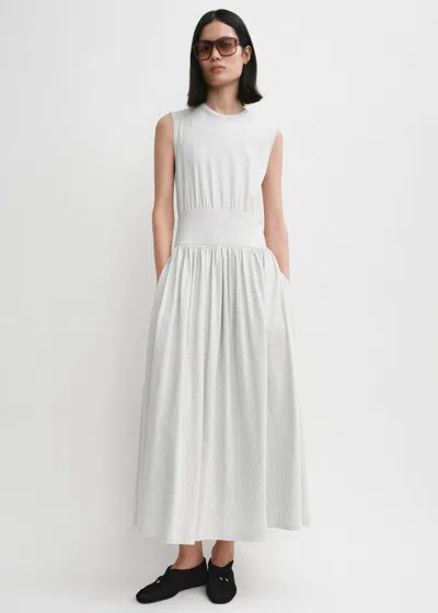 Totême Toteme Mélange-effect Jersey Midi Dress Grey Melange In Pale Grey Melange