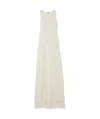 Totême Layered Knit Lyocell-cashmere Maxi Dress In White