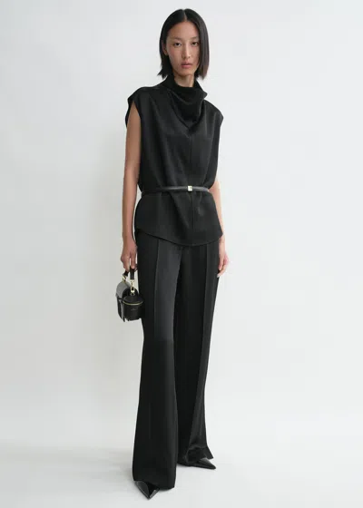 Totême Sleeveless Funnel-neck Top Black