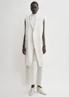 Totême Sleeveless Grain De Poudre Coat Off White In Off White