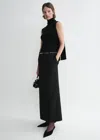 Totême Sleeveless Scarf Knit Black In Black