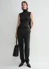 Totême Sleeveless Scarf Knit Dark Grey Melange In Dark Grey Melange