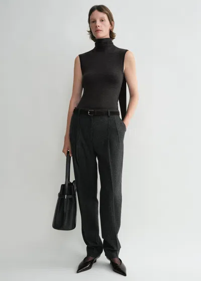 Totême Sleeveless Scarf Knit Dark Grey Melange