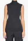 Totême Wool-blend Knit Scarf Top In Gray