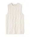 Totême Sleeveless Sweater With Round Neck In White