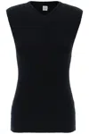 Totême Knit Terry Cotton Blend Vest In Black