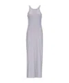 Totême Ribbed Organic Cotton-blend Jersey Maxi Dress In Gray