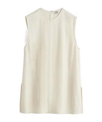 Totême Sleeveless Vest In Ecru