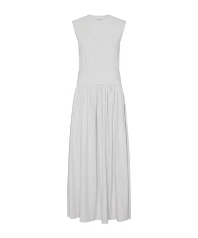 Totême Sleeveless Cotton Long Dress In Multi