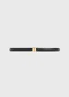 Totême Slide Clasp Leather Belt In Black
