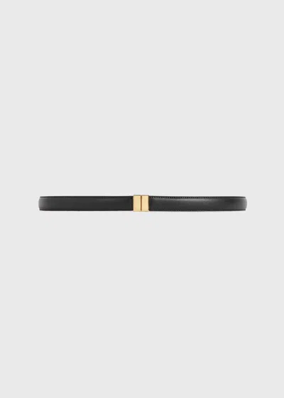 TOTÊME SLIDE CLASP LEATHER BELT BLACK
