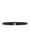 Totême Slide Clasp Leather Belt In Black