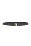 Totême Slide Clasp Leather Belt In Black