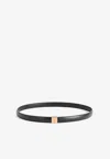 Totême Slide Clasp Nappa Leather Belt In Black