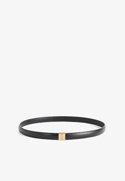 Totême Slide Clasp Nappa Leather Belt In Black