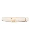 Totême Thin Patent-leather Belt In Bianco