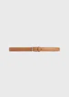 Totême Slim Grained-leather Trouser Belt Tan