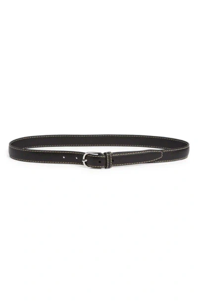 Totême Slim Leather Belt In Black