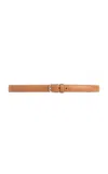 Totême Slim Grained-leather Trouser Belt Tan In Brown