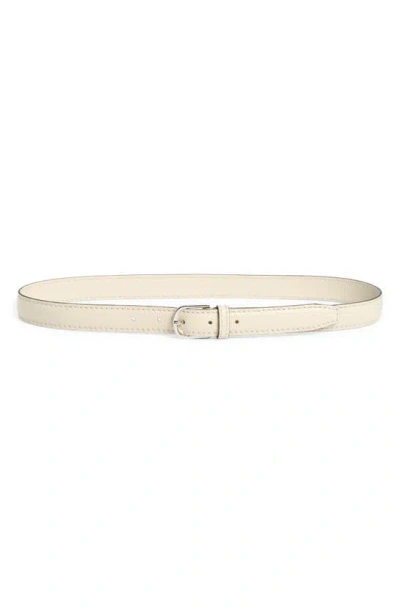 Totême Slim Leather Belt In Milk