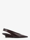 Totême The Wedge-heel Slingback Bark In Brown