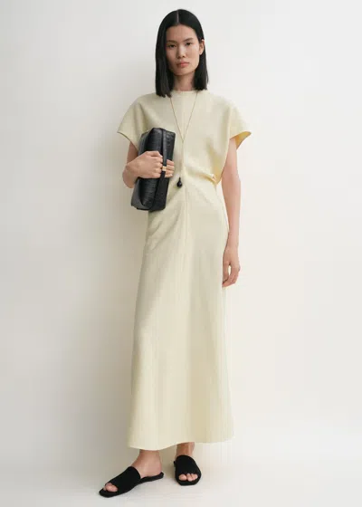 Totême Slouch Waist Basketweave Dress Straw
