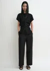 Totême Slouch Waist Basketweave Top Black