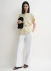 Totême Slouch Waist Basketweave Top Straw