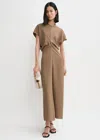 Totême Fluid-sleeve Jersey Maxi Dress In Camel