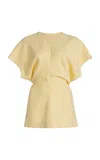 Totême Gathered Woven Top In Yellow