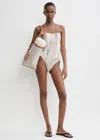 Totême Smocked Swimsuit Washed Floral In Washed Floral