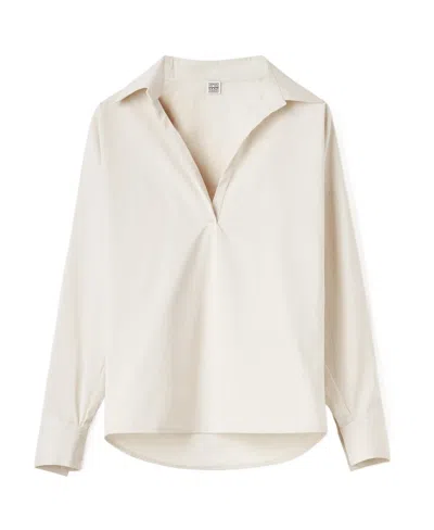 Totême Spread-collar Blouse In White