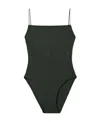 Totême Smocked One-piece Swimsuit In Black