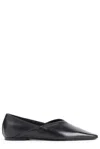 Totême The Everyday Flat Black Nappa Leather Ballerinas In Black
