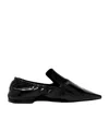Totême Square Toe Loafers In Black