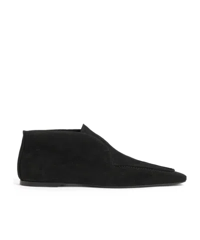 TOTÊME SQUARE-TOED SHORT BOOTS