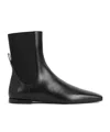 Totême Toteme Square Toe Flat Chelsea Boot In Black