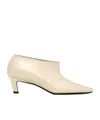Totême Square-toed Short Boots In Nude