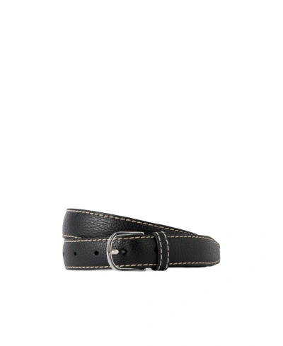 Totême Stitch-detail Leather Belt In Black