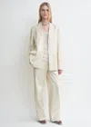 Totême Stitch Lapel Jacket Ecru