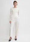TOTÊME STRAIGHT CROPPED TROUSERS OFF-WHITE