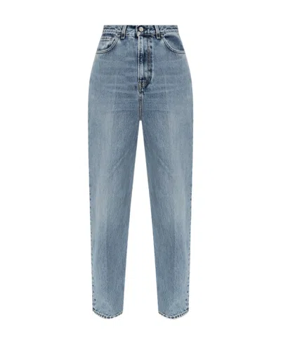 Totême Straight Jeans In Gray