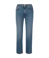 Totême Twisted Seam High-rise Straight-leg Organic-denim Jeans In Blue