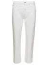 TOTÊME STRAIGHT JEANS IN WHITE COTTON WOMAN