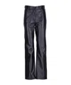 Totême Straight Leather Trousers In Black