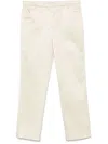 Totême Toteme Straight Cropped Trousers In Neutrals
