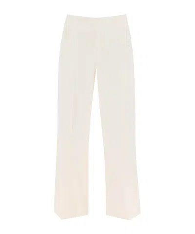 Totême Straight-leg Cropped Trousers In White