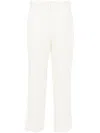 Totême Straight-leg Tailored Trousers In Weiss